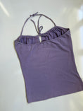 Load image into Gallery viewer, 00's Lilac cotton ruched bust cami • Size S
