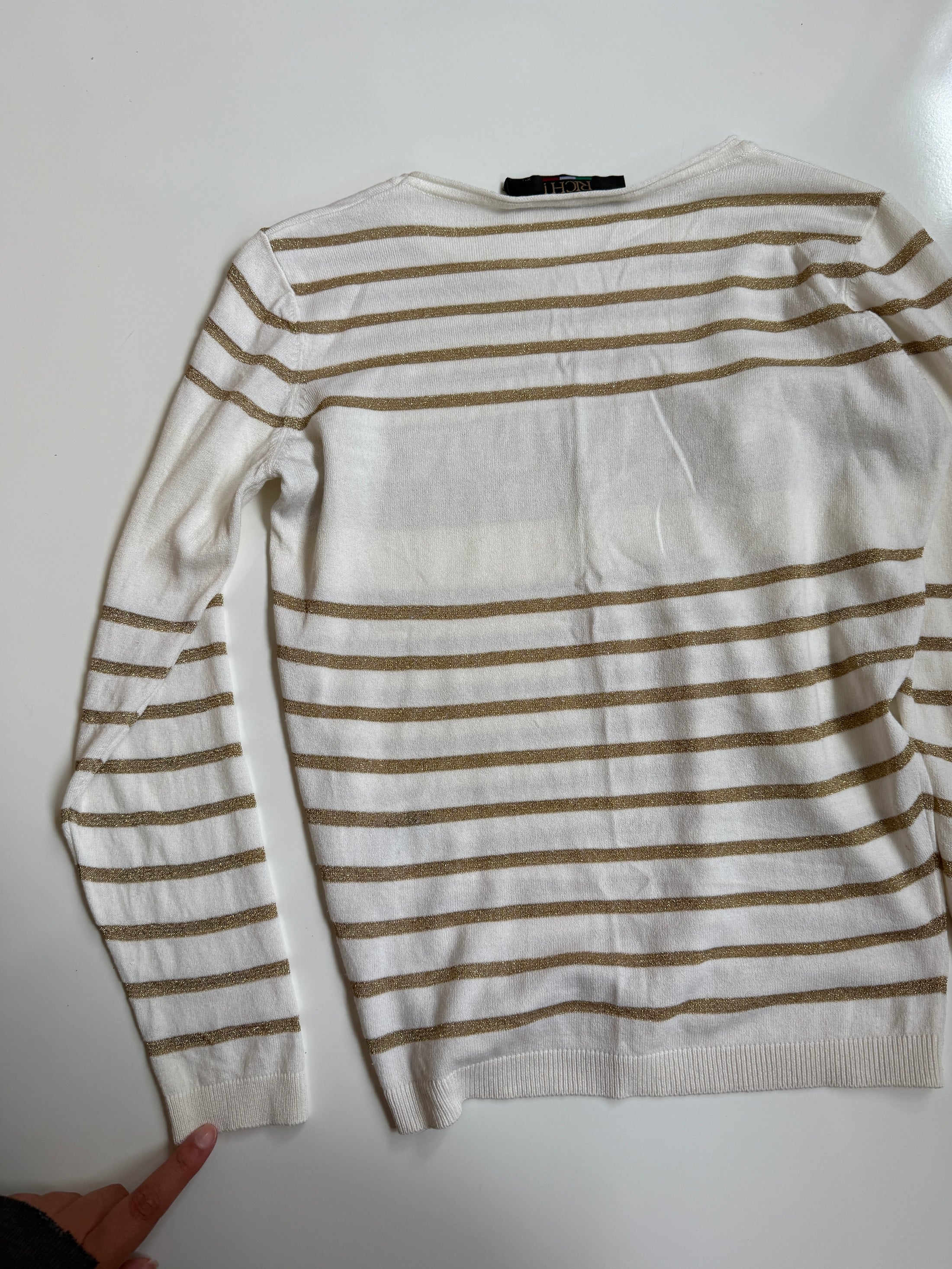 Italian 00's Couture Rich striped knit • Size XS