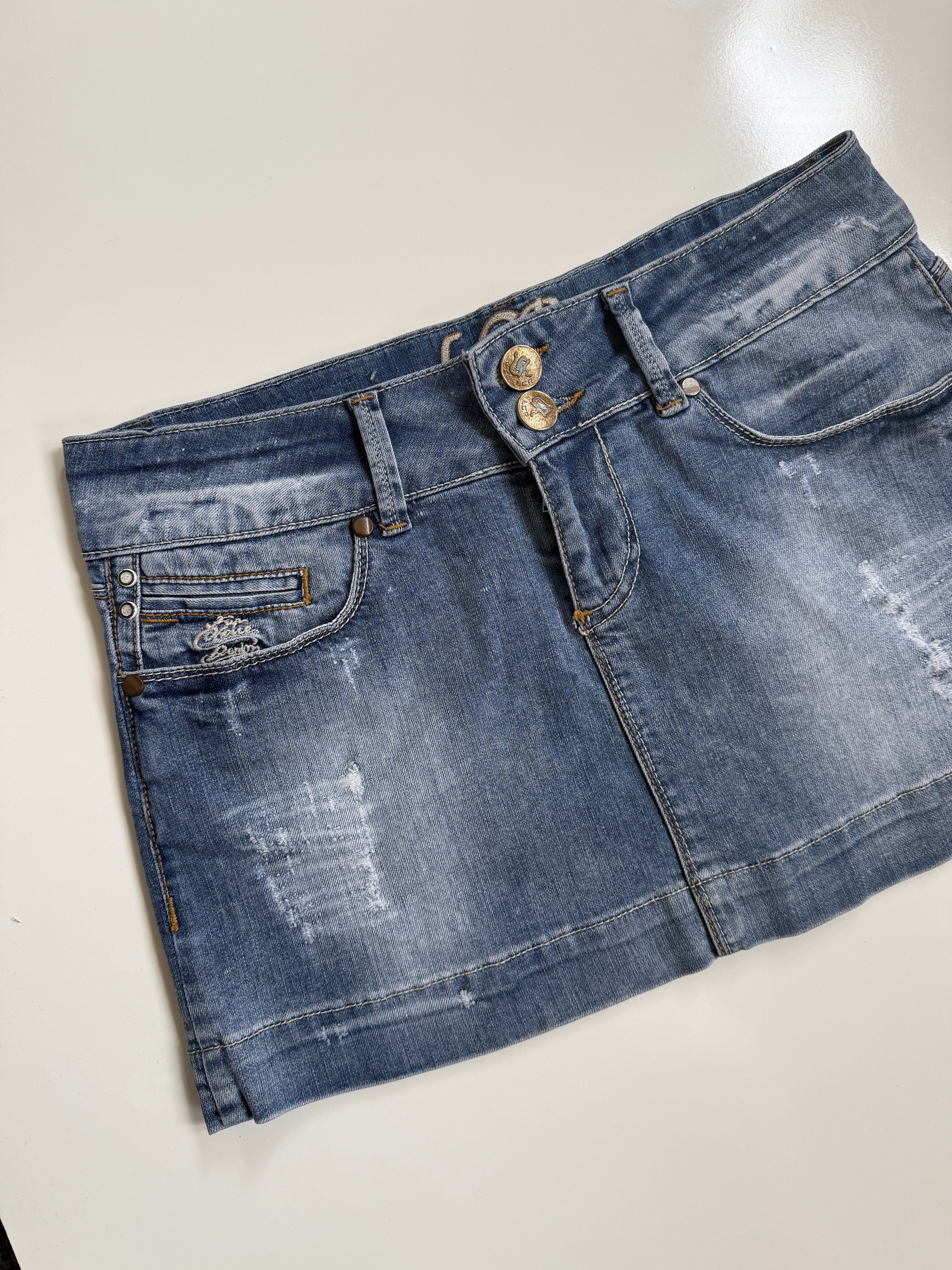00's LCR denim mini • Size 10