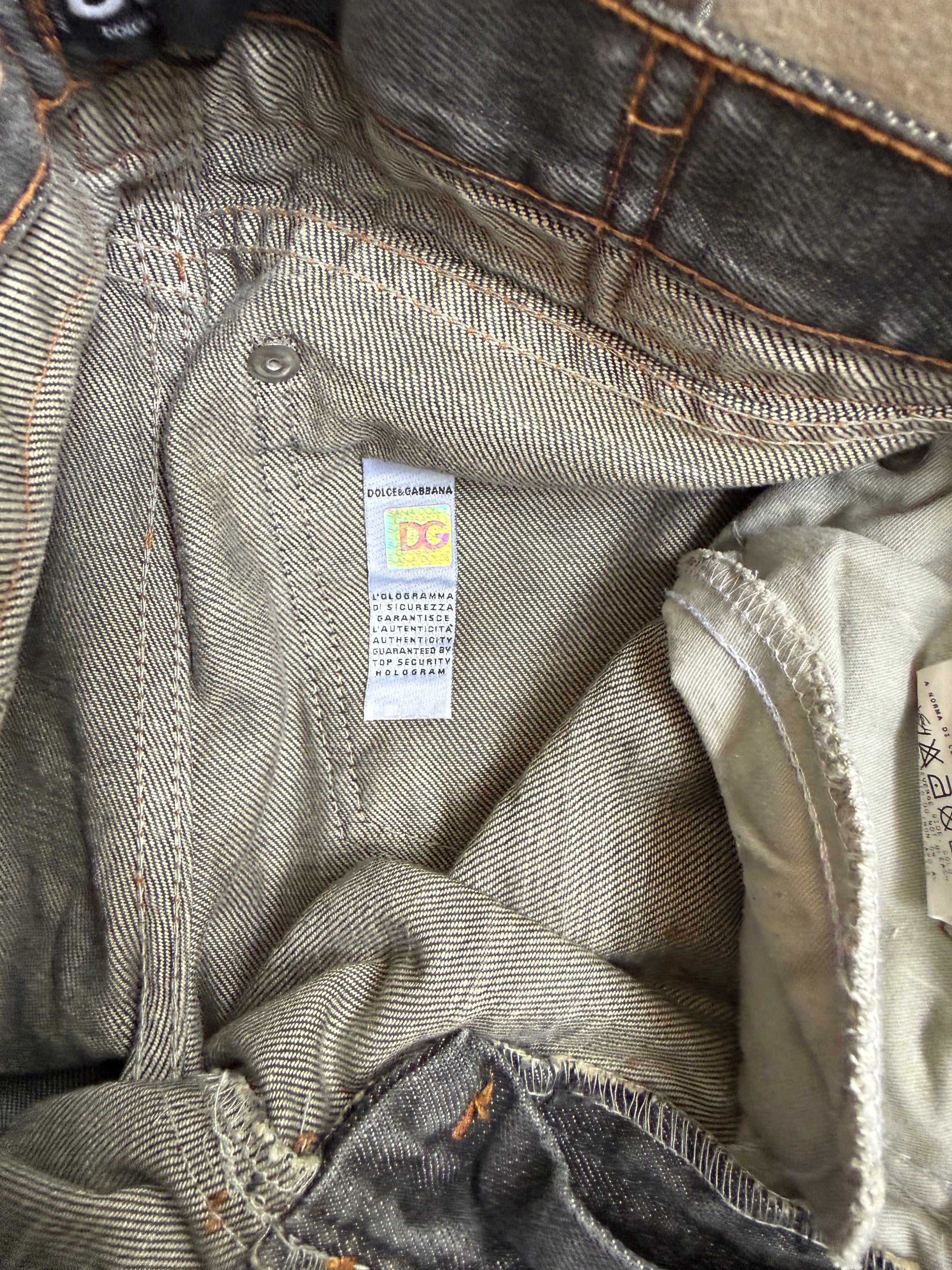 *Rare Deadstock* 00's Dolce & Gabbana patch detail jeans • Size 6