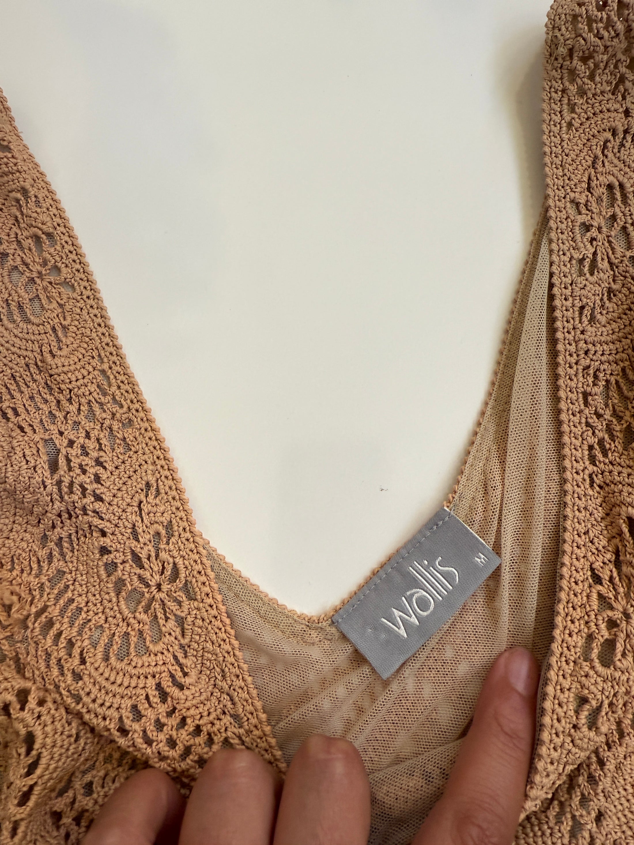 00's Wallis crocheted tank • Size M