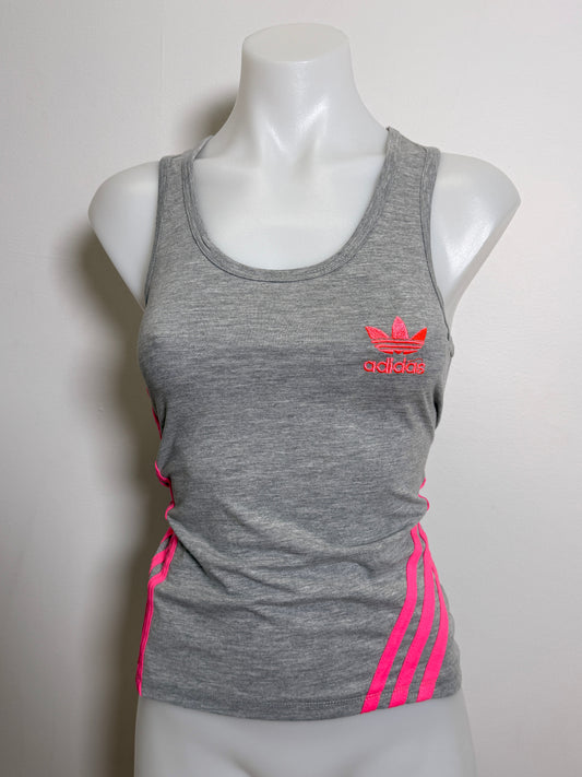 00's Adidas grey pink tank • Size S