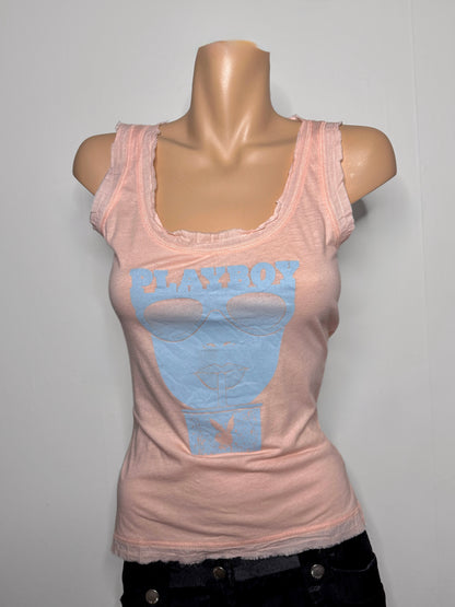 00's Playboy iconic print cotton tank • Size 10