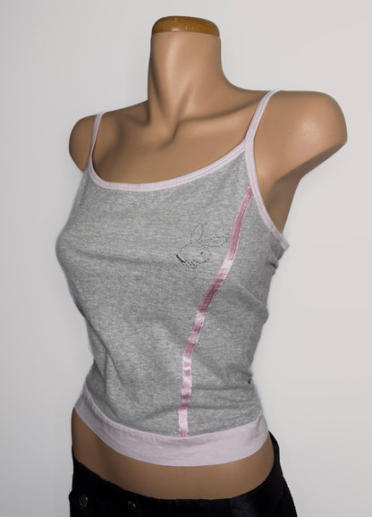 00's Playboy active wear cami w diamante bunny • Size M