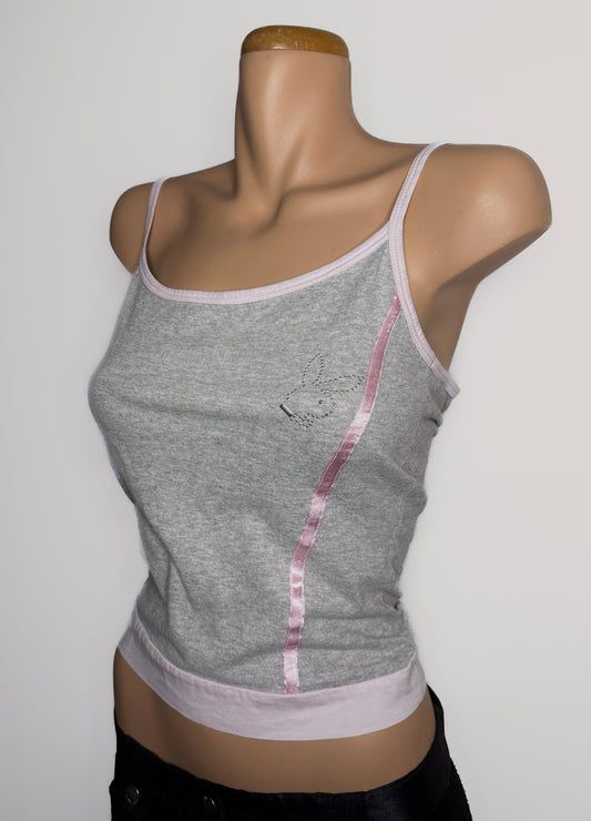 00's Playboy active wear cami w diamante bunny • Size M