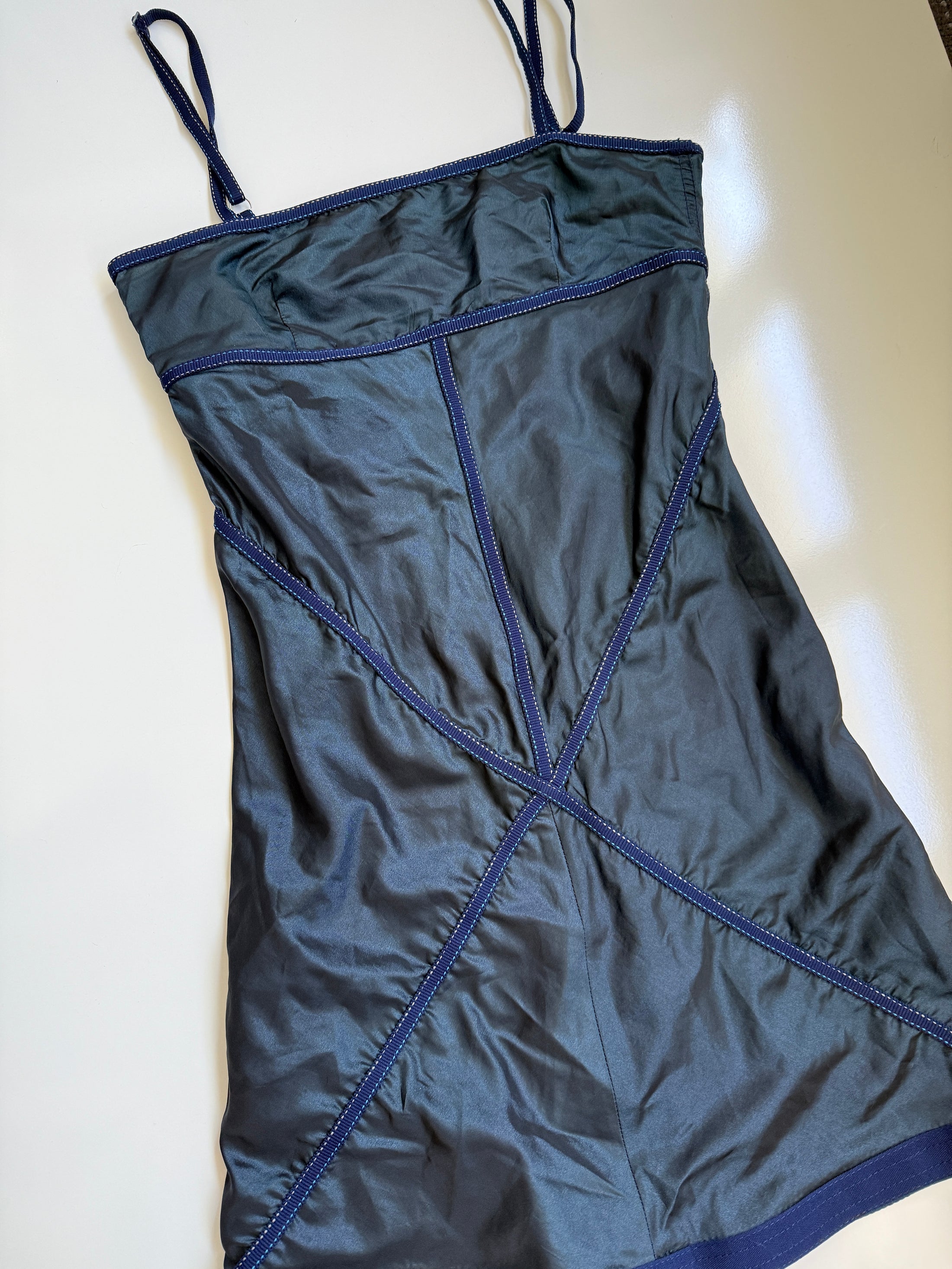 00's Diesel metallic rave panel dress • Size S