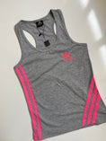 Load image into Gallery viewer, 00's Adidas grey pink tank • Size S
