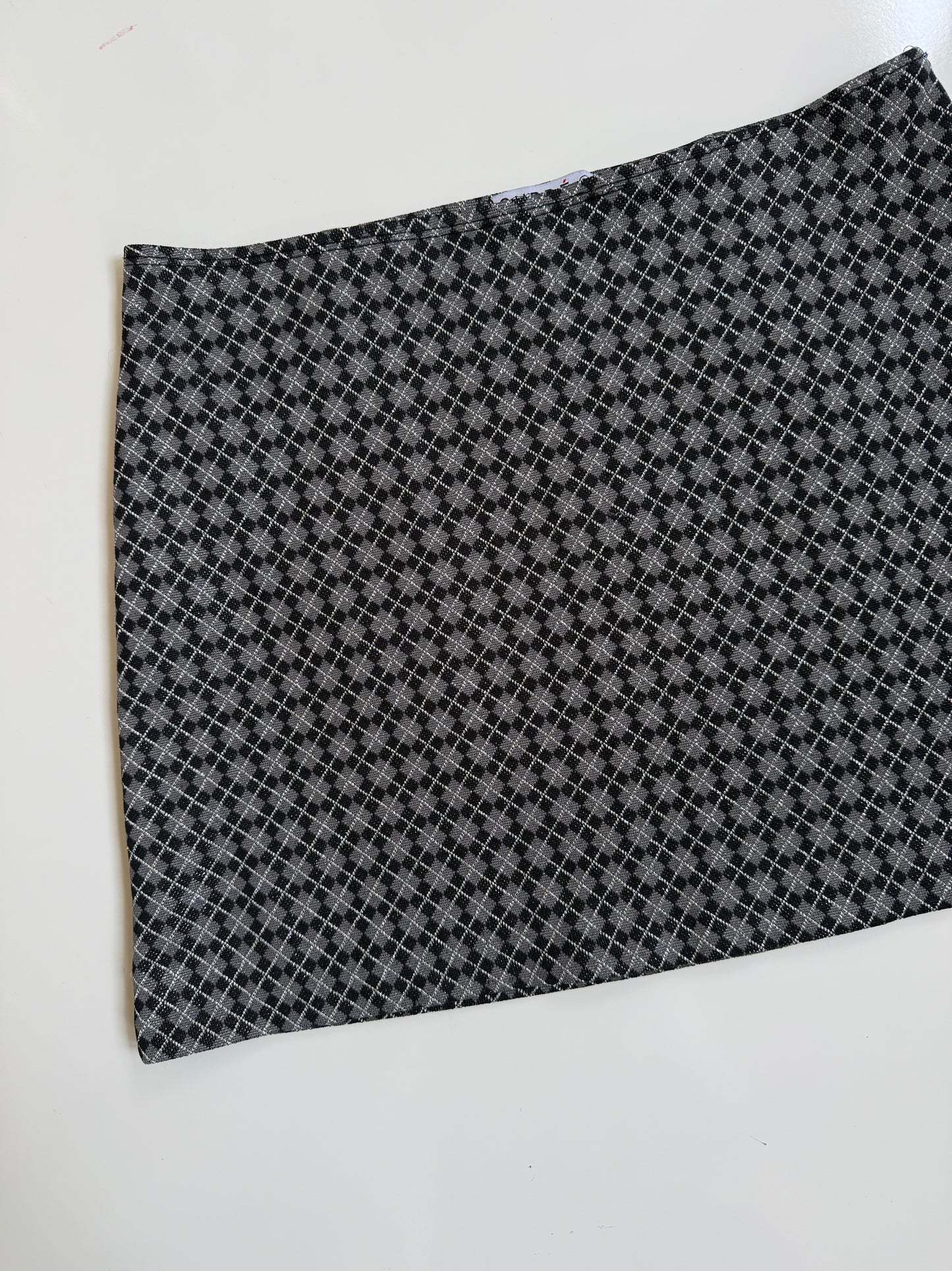 AU 90's/00's Supre glitter argyle print mini • Size XS/S