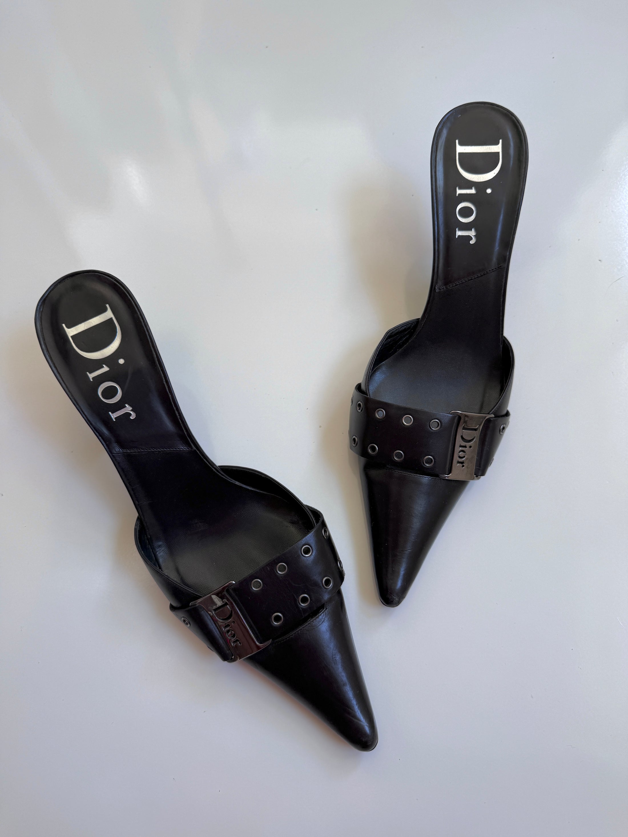 *Rare* 00's Dior by Galliano Colombus buckle mules • Size EU 39.5