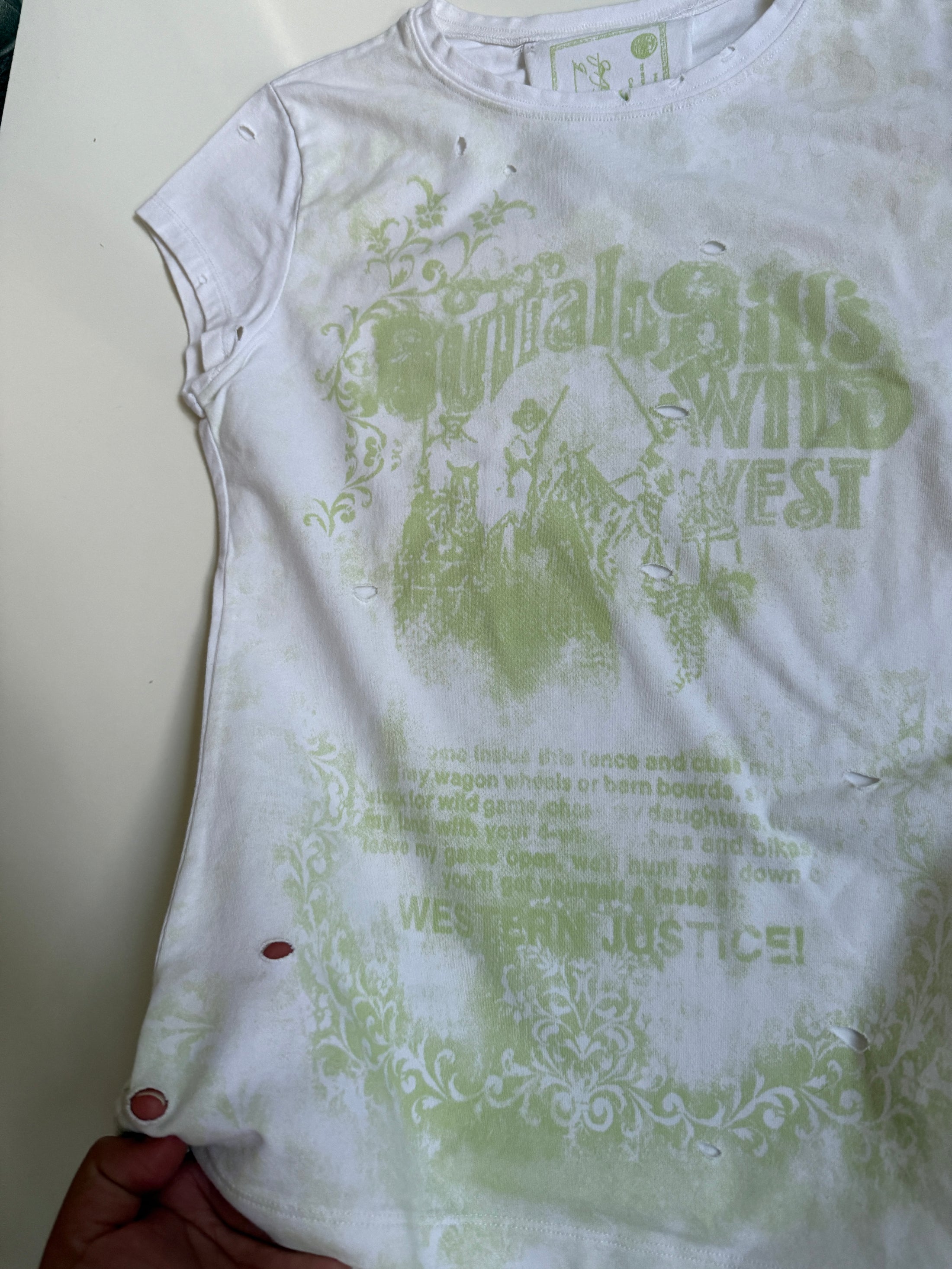 00's Diesel western distressed baby tee • Size S