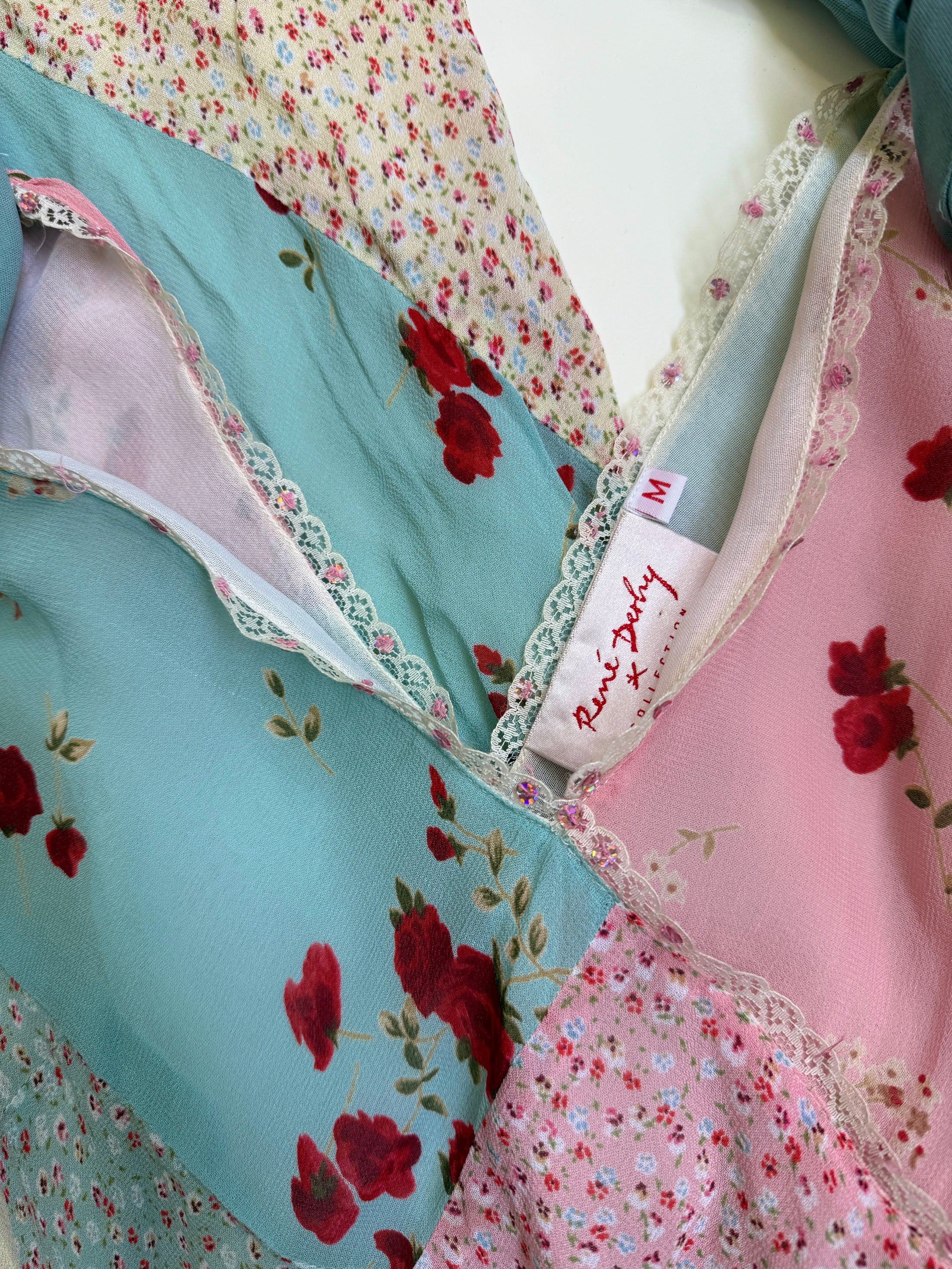 00's Rene Derhy patchwork midi • Size M