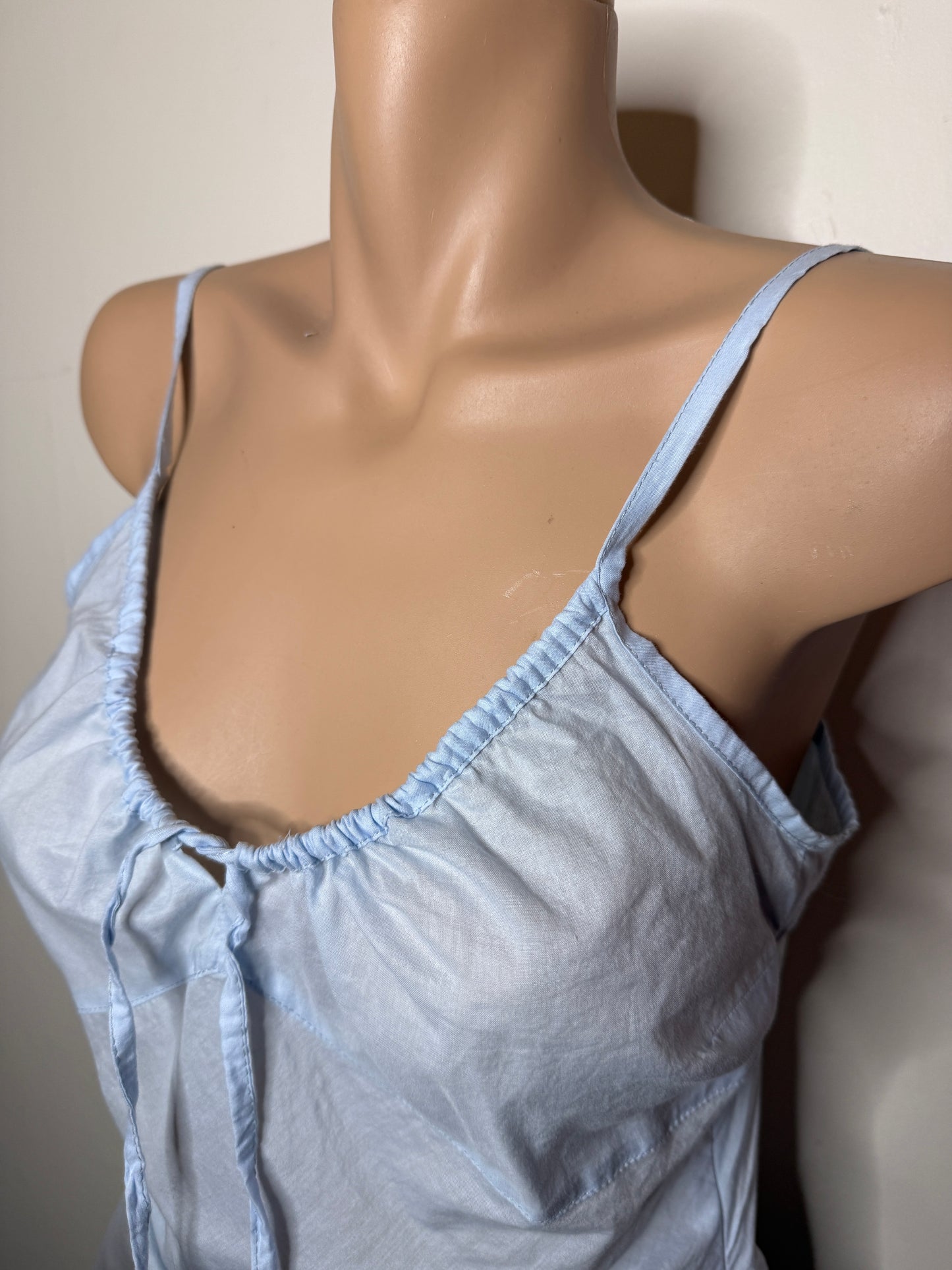 00's Baby blue cotton tie cami • Size M