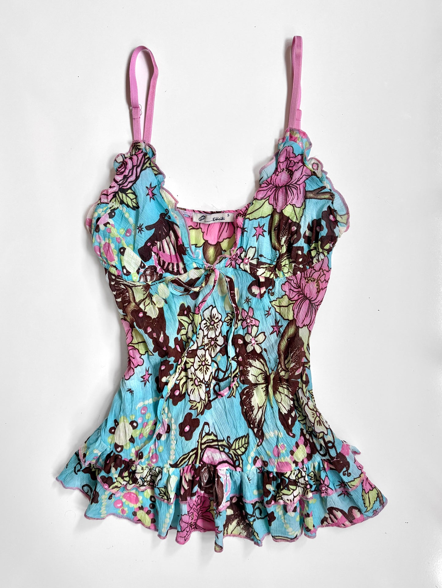 00's Kikiriki sheer print cami • Size S