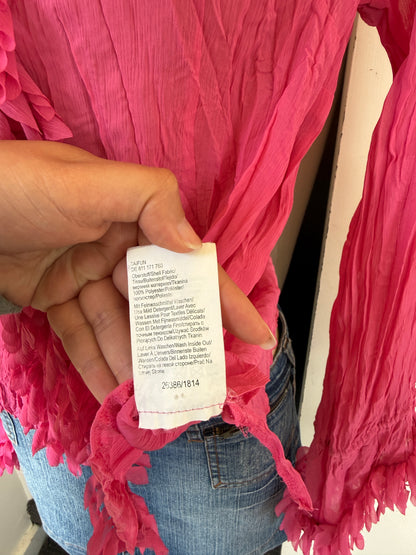 00s Taifun sheer ruffle blouse • Size L