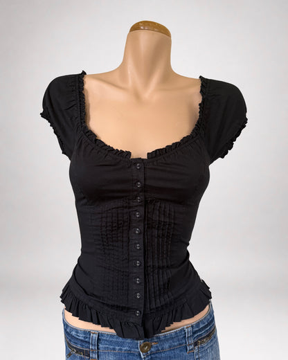 00s Guess milkmaid top w lace up back • Size XS