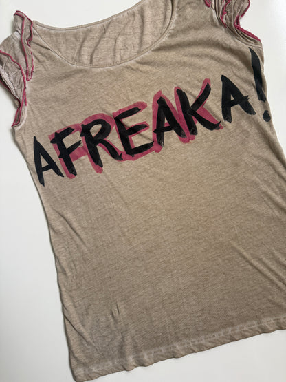 00’s Moschino Cheap & Chic “AFREAKA” graphic tee • Size L
