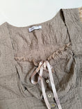 Load image into Gallery viewer, 00's Serpil khaki milkmaid ribbon top • Size M
