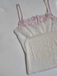 Load image into Gallery viewer, 00's Milkmaid mesh embroidered cami • Size M/L
