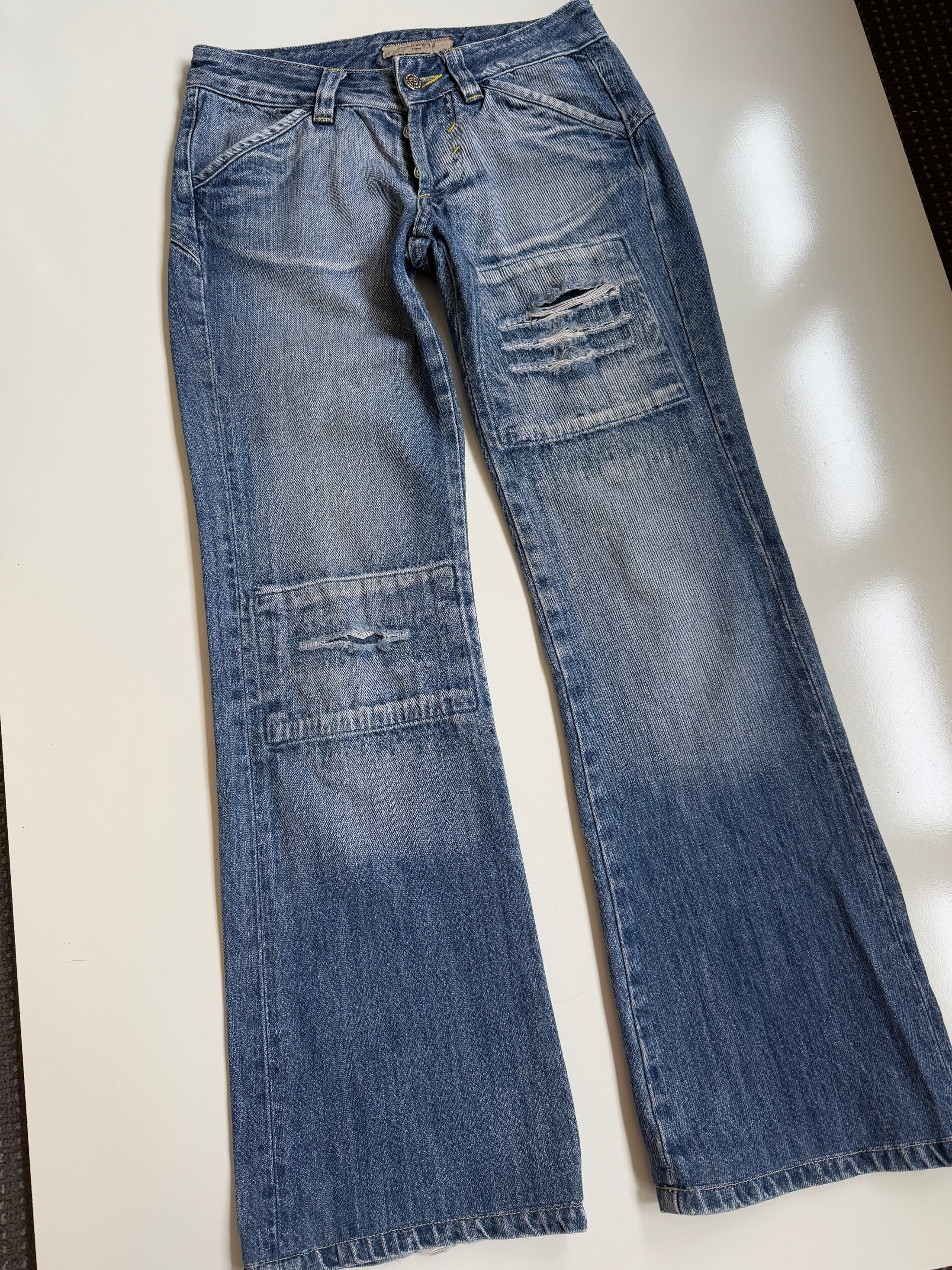 00's Patchwork bootcut jeans *Petite • Size 4-6