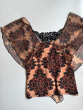 Load image into Gallery viewer, 00's Morgan pattern sheer butterfly wings top • Size S
