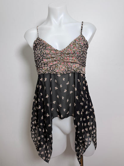 USA 00's sheer fairy cami w lace detail • Size S