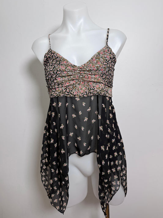 USA 00's sheer fairy cami w lace detail • Size S