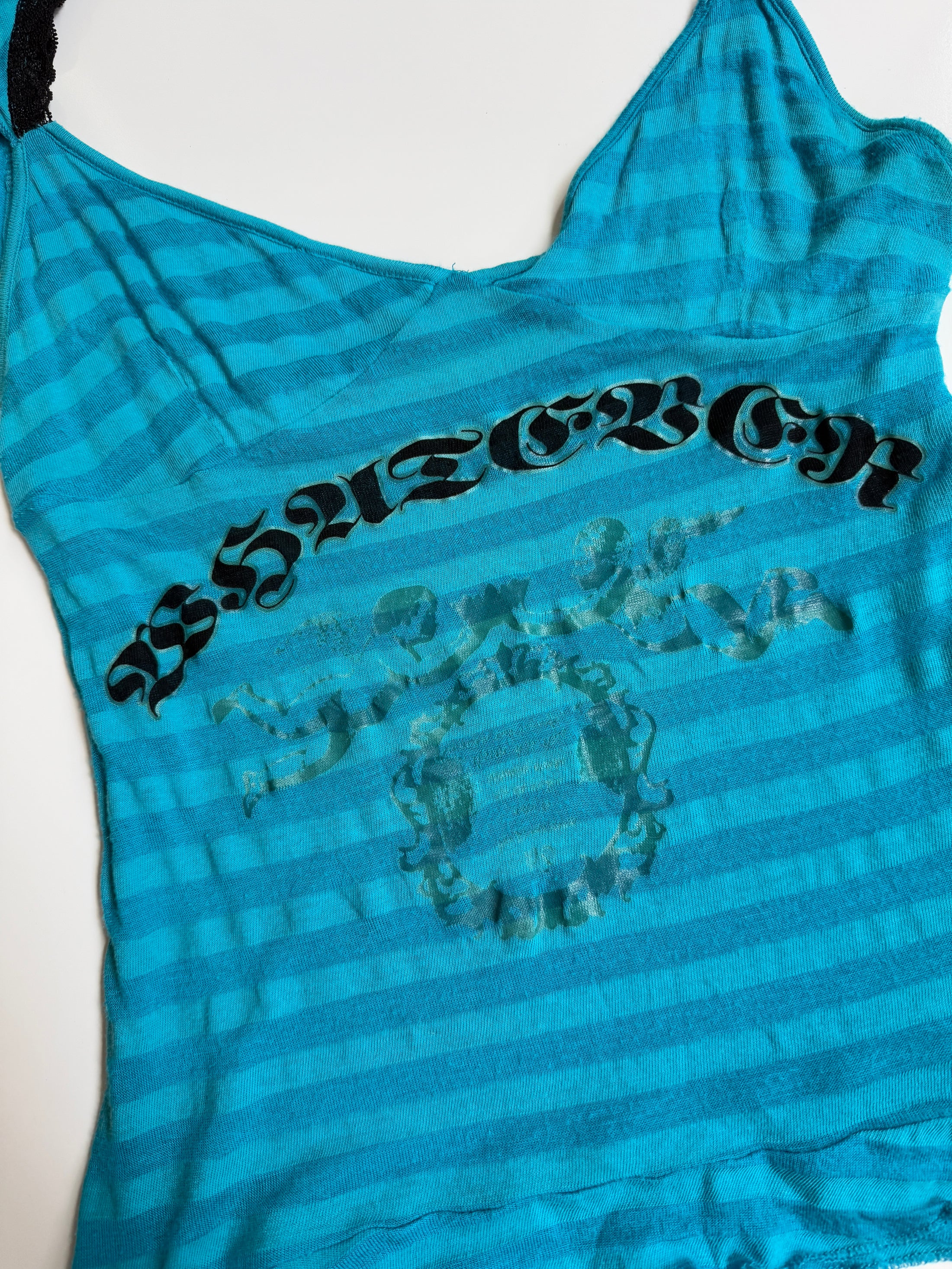 00's Whatever striped cami w cherub print  • Size S