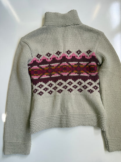 00's Wool blend knit zip up • Size S