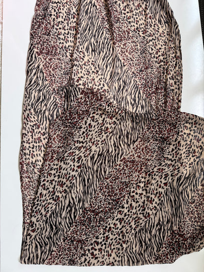 00s Animal print scarf