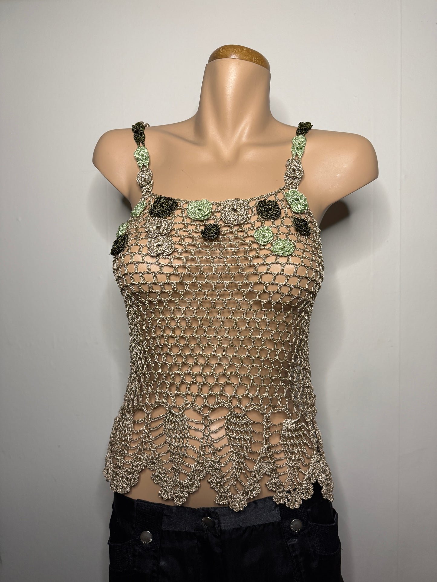 00's Crocheted fairy top • Size S