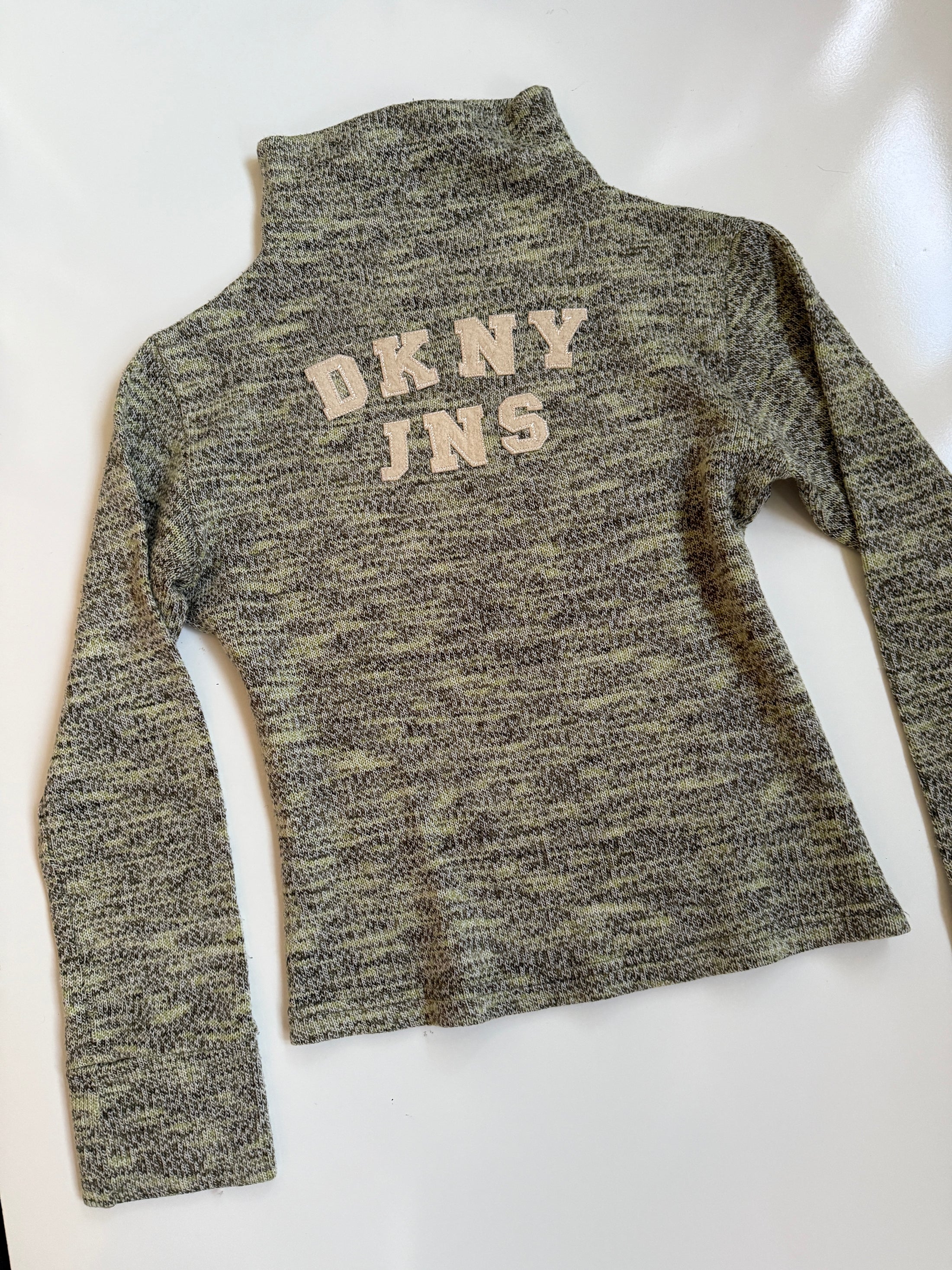 00's DKNY speckled spell out knit • Size S-M