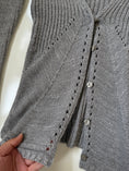 Load image into Gallery viewer, 00's Morgan glitter ribbed cardigan top *Grey• Size XS

