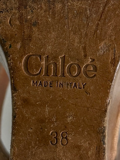 00's Chloé leather gladiator platform wedges • EU 38