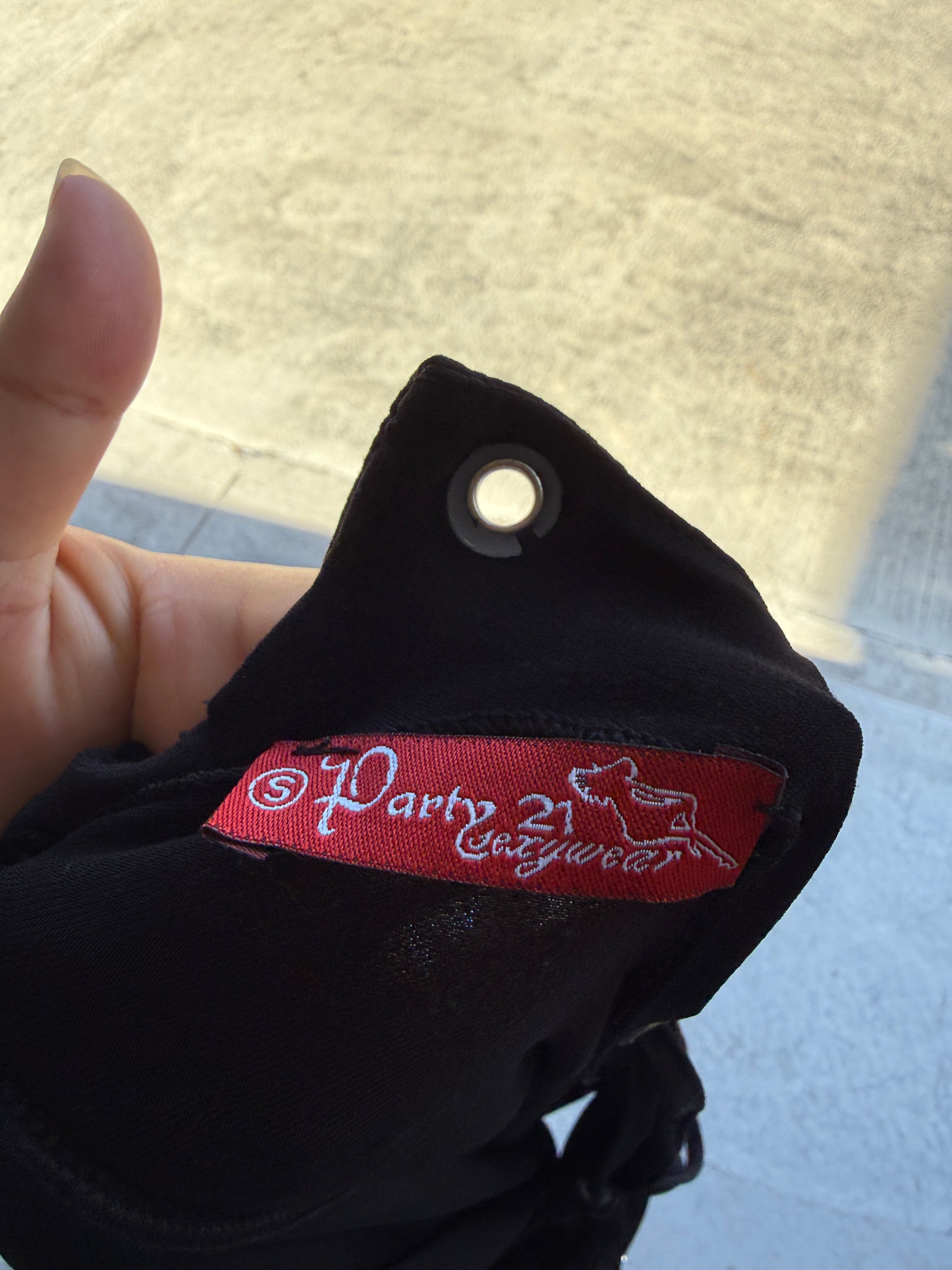 00’s lace up back sequin mini dress • Size S