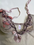 Load image into Gallery viewer, 00's Mesh embroidered cami w ribbon • Size M
