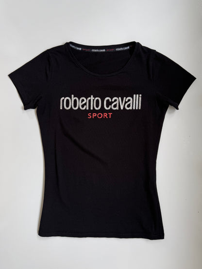00's Roberto Cavalli Sport diamanté baby tee • Size S/M