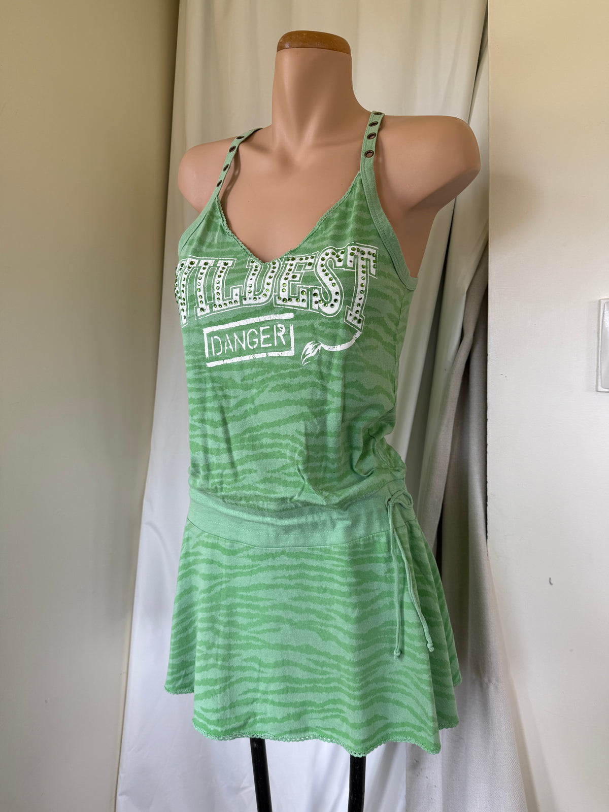 00's Agressive drop waist mini dress • Size S