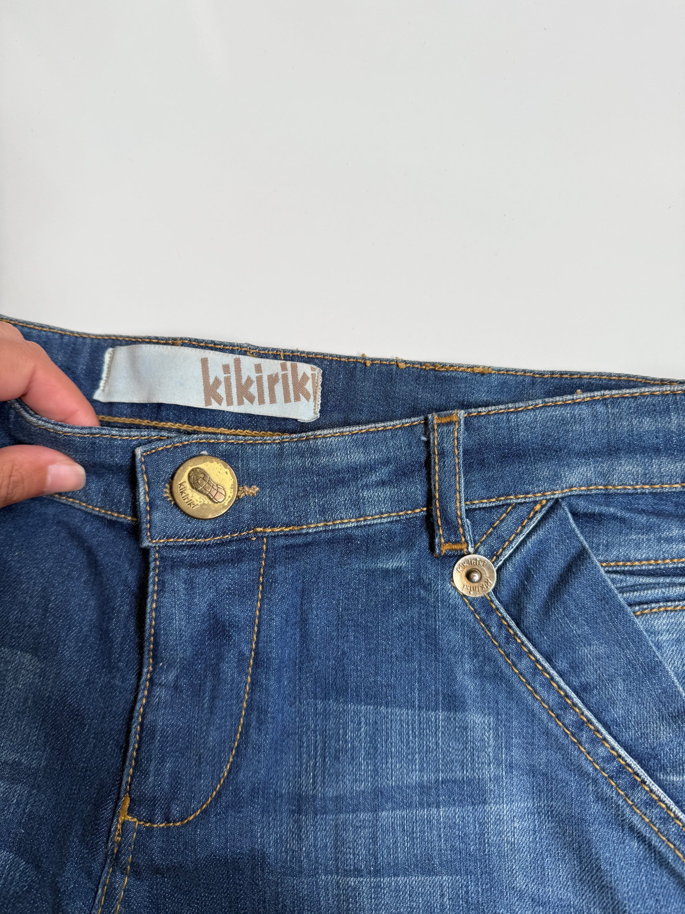 00's Kirikiri denim mini skirt • Size 6
