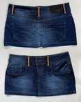 Load image into Gallery viewer, 00's Denim micro mini w belt loop detail • Size 8-10
