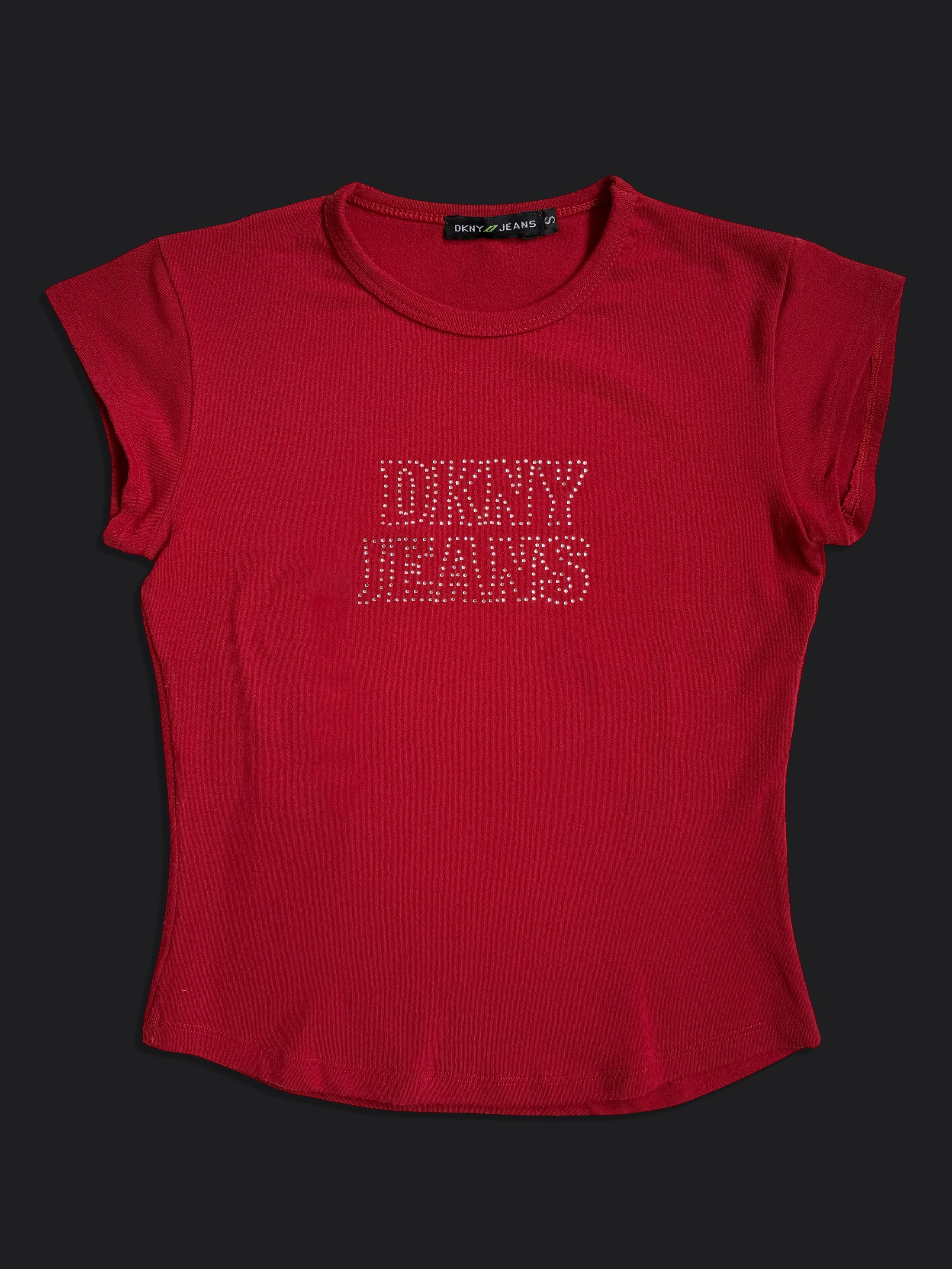 00's DKNY cotton diamante baby tee • Size S