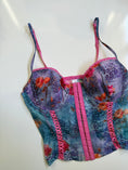 Load image into Gallery viewer, 00's Mesh leopard corset top • Size 10b
