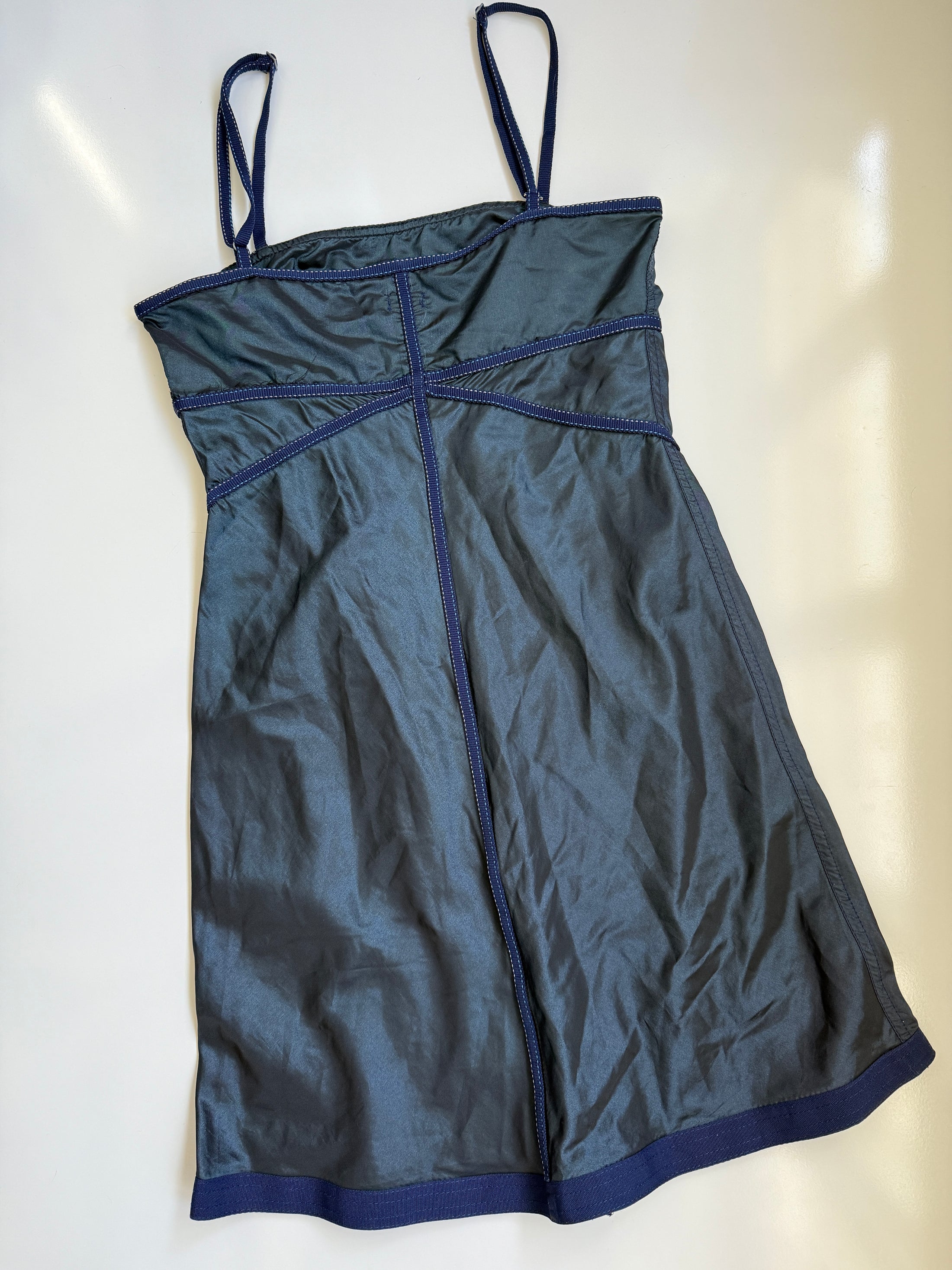 00's Diesel metallic rave panel dress • Size S