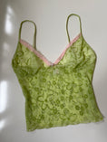 Load image into Gallery viewer, 00's Pale green pattern mesh cami • Size S
