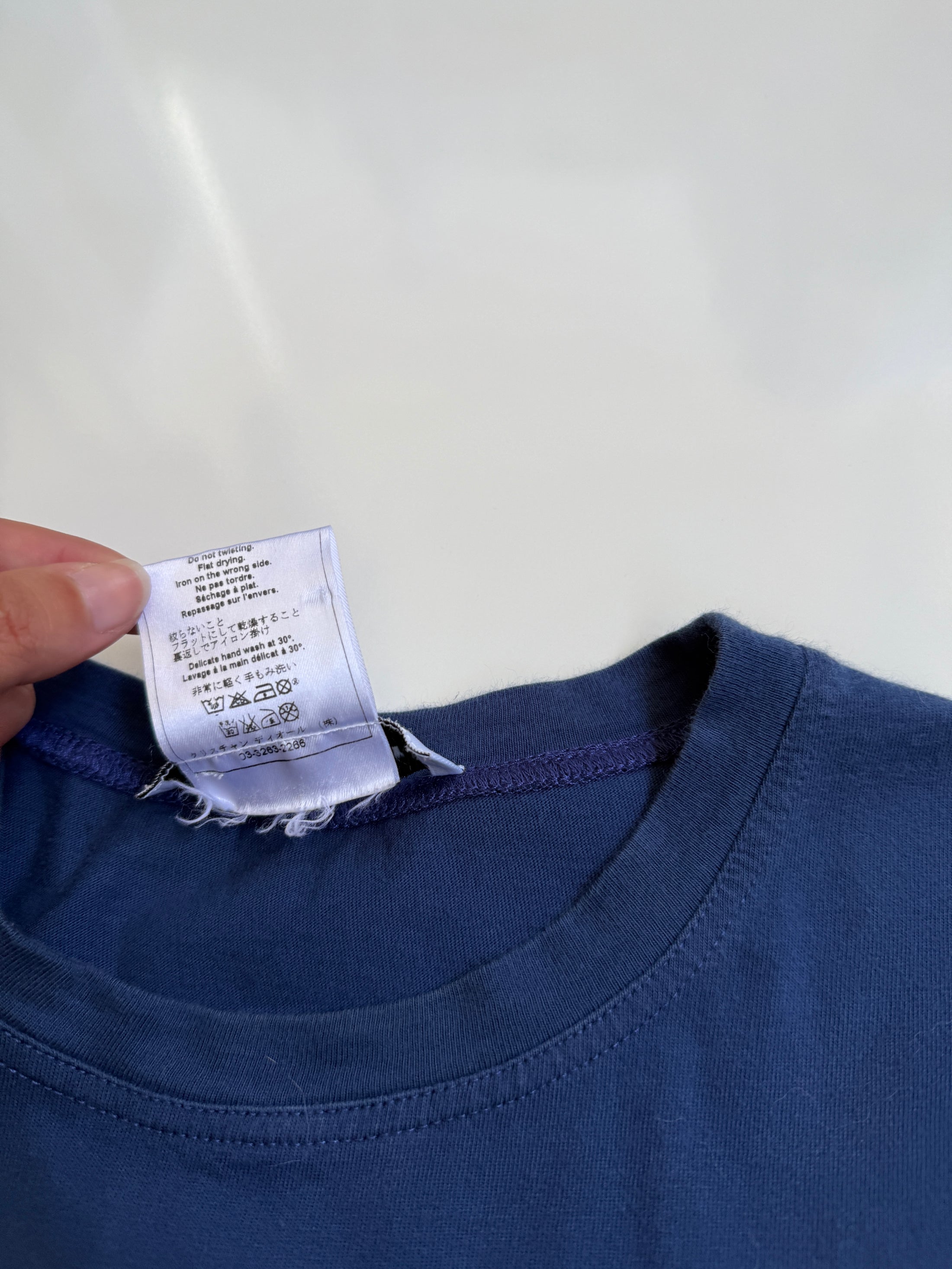 SS02 Christian Dior "J'adore Dior" tank Navy/Yellow• Size 8/10