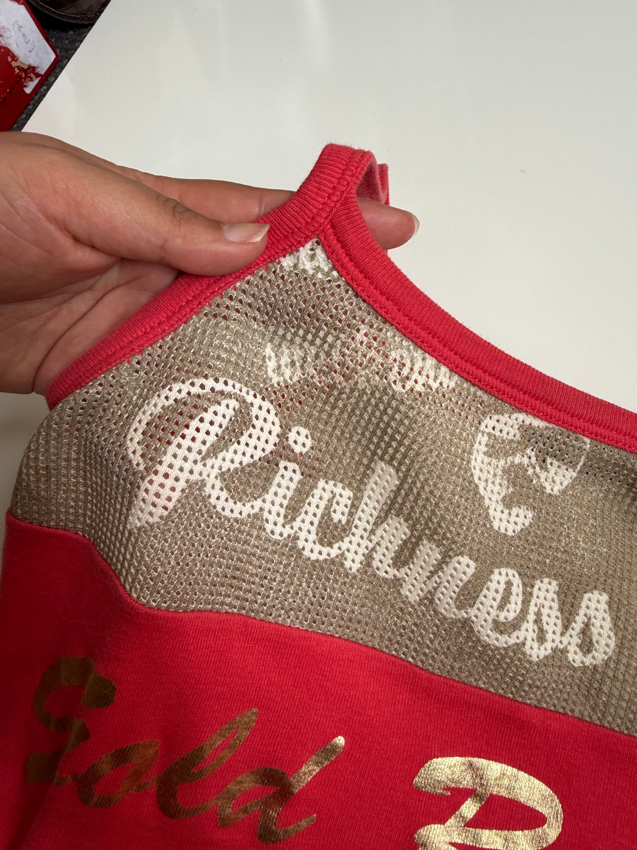 00's Only mesh/cotton print tank • Size L