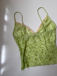 Load image into Gallery viewer, 00's Pale green pattern mesh cami • Size S
