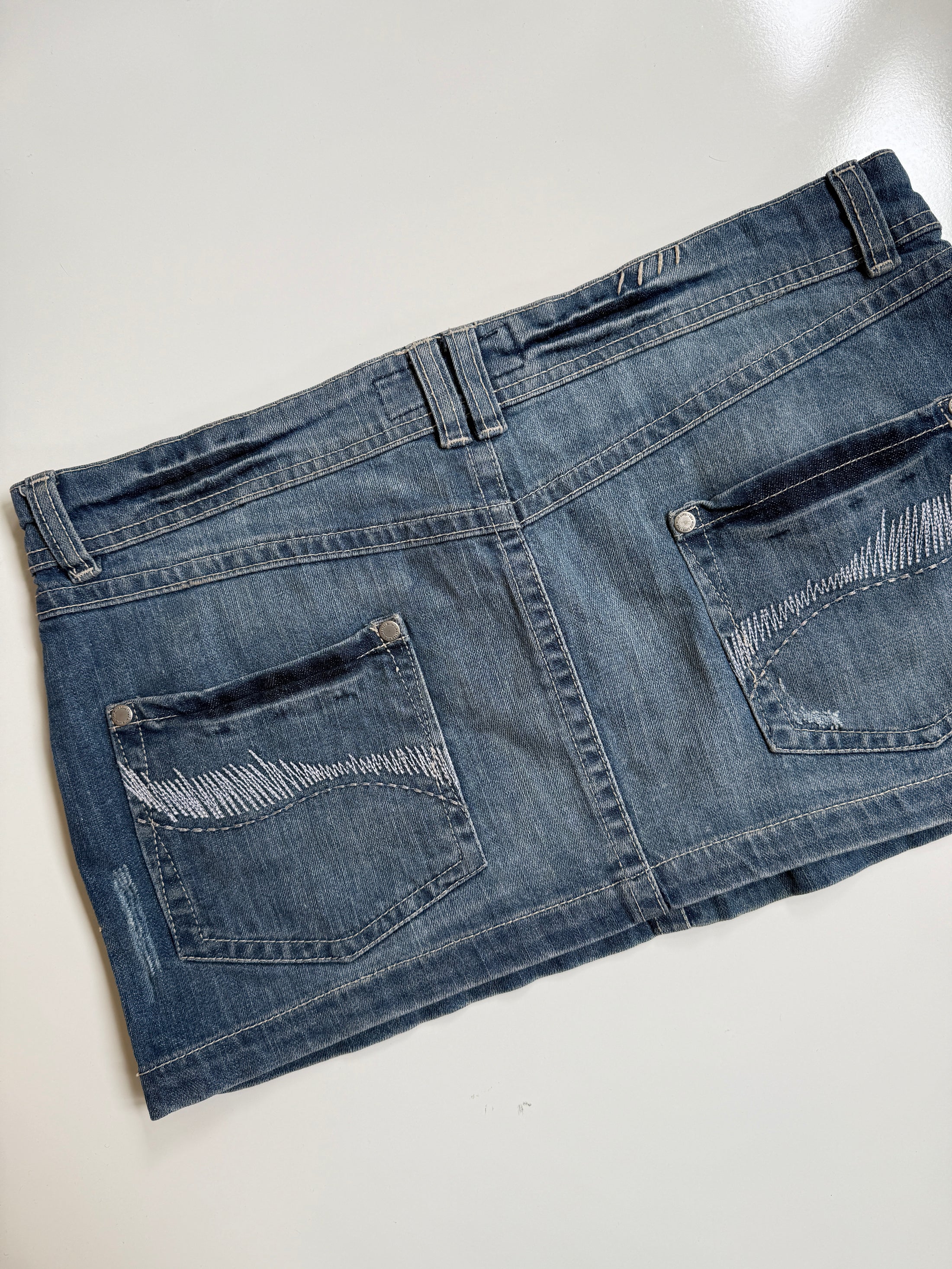 00's Zara denim micro mini • Size 12