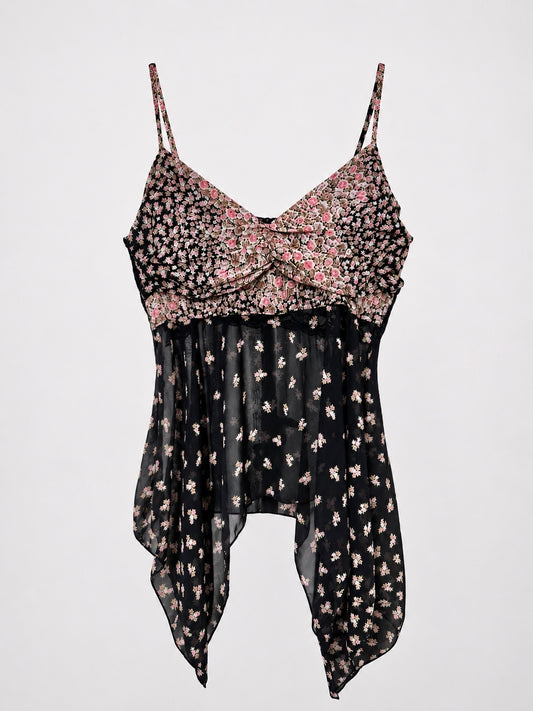 USA 00's sheer fairy cami w lace detail • Size S