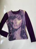 Load image into Gallery viewer, 00's Morgan heavy graphic print mesh long sleeve• Size S
