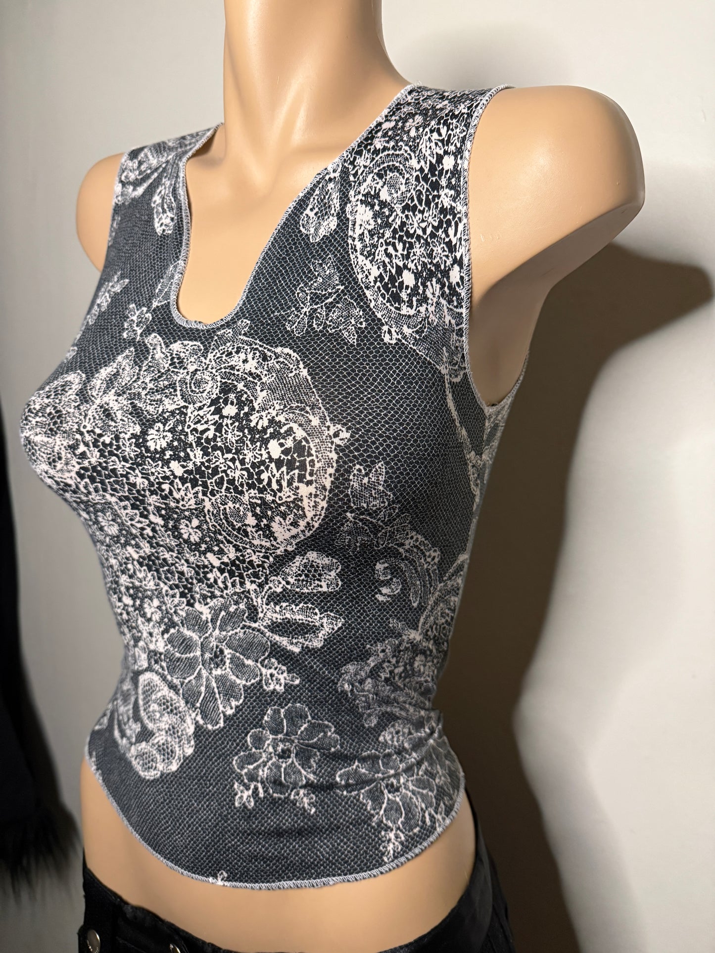 00's Miss Sixty pattern tank • Size XS/S